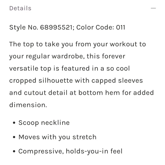 Free People FP Movement Cut it Out Long Sleeve Crop Top Tee NEW! - Picture 8 of 9